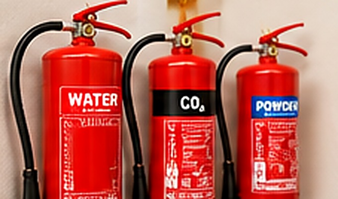 Portable fire extinguishers for building fire safety