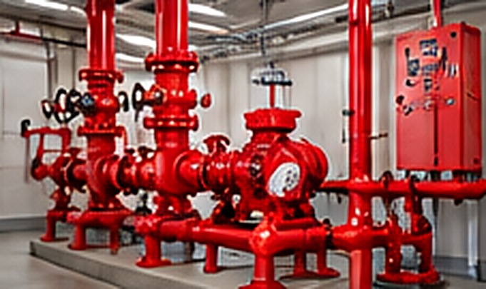 Fire hydrant pump and red fire protection pipe network