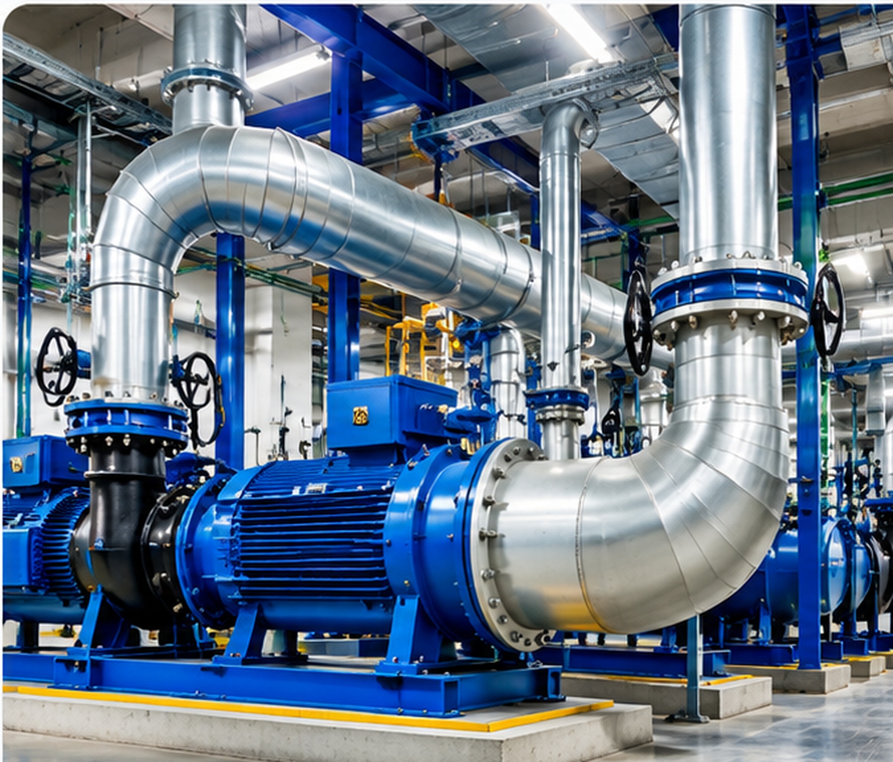 HD chilled water HVAC plant and pump system